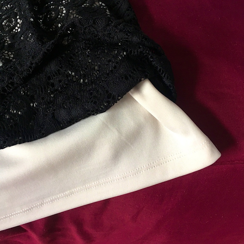 Black and Cream Lace Dress - Picture 7 of 7